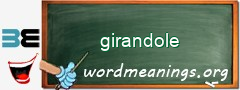 WordMeaning blackboard for girandole